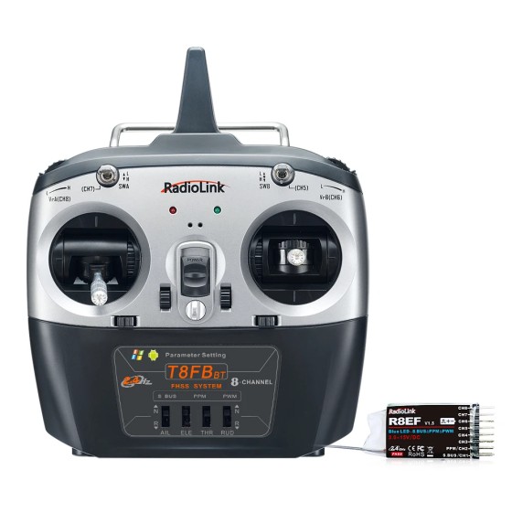 Radiolink T8FB BT 8-Channel 2.4G Radio Controller R8EF Remote Drone Fixed Wing Airplane RC Parts Accs